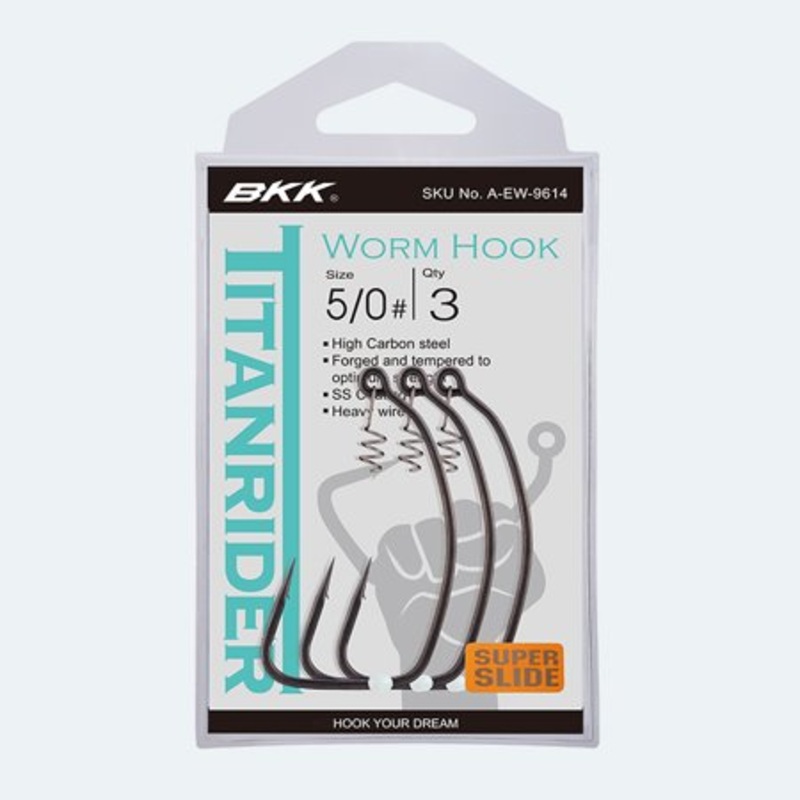 BKK Titan Worm Hooks – SZ 4 – QTY 4