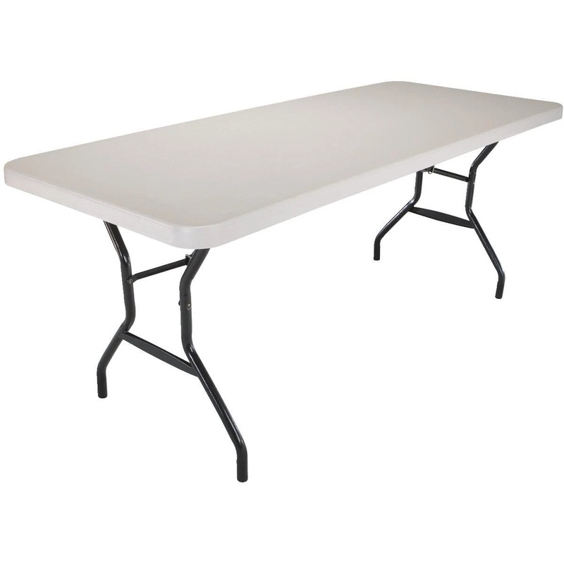 Lifetime 6 Ft. X 30 In. White Granite Commercial Grade Folding Table