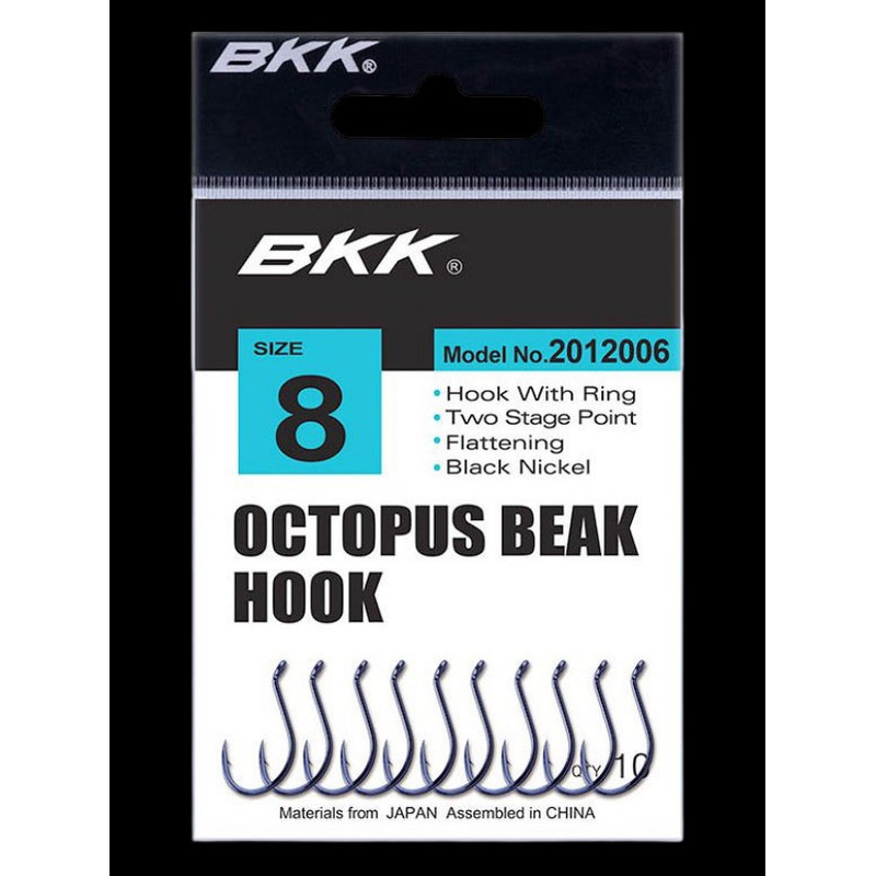 BKK Octopus Beak Hook – 1/0 – 8 Pack