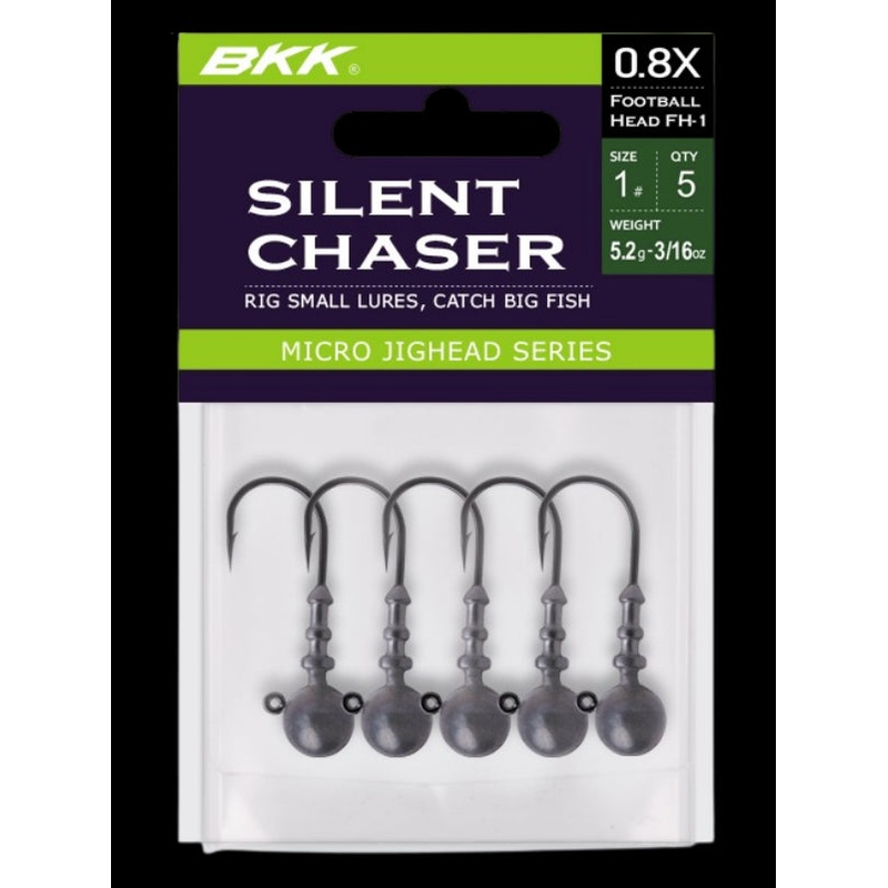 BKK Silent Chaser Football Head Jighead | 1/4 Oz.-#1/0