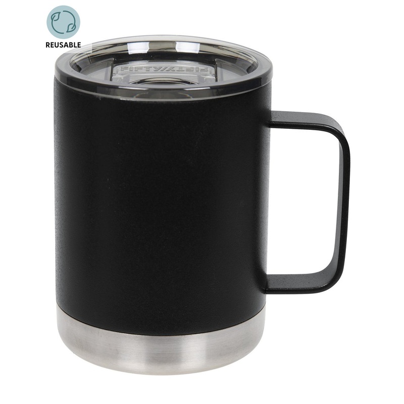 FIFTY/FIFTY 12oz Stainless Steel with PP Lid Mug Black