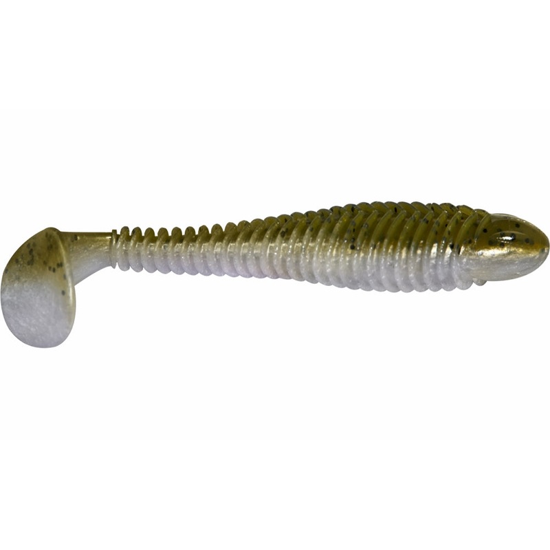 Googan Baits Saucy Swimmer Soft Bait Green Pumpkin Pearl