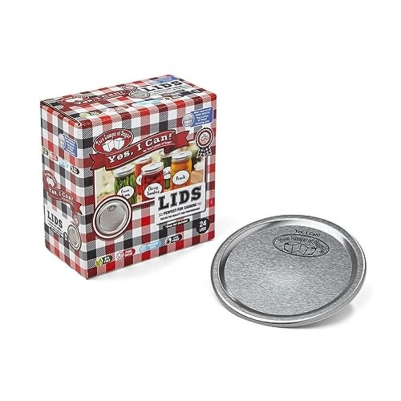 Two Lumps of Sugar Regular Mouth Lids – BPA-Free Anti-Rust Leak-Proof Canning Mason Jar Lids Regular and Wide Mouth Jars Perfect for Preserving Fo