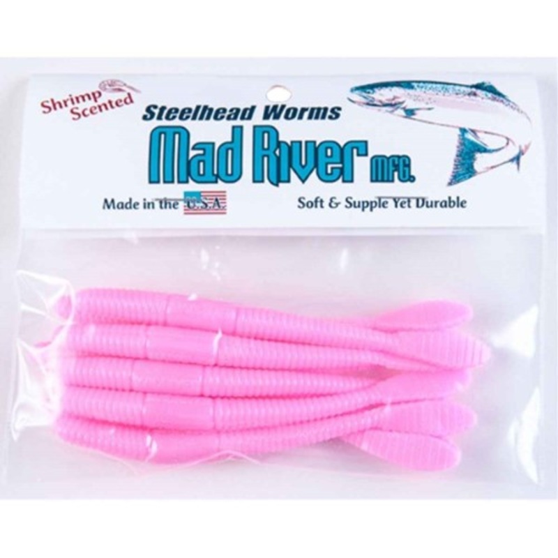 Mad River Steelhead Worms – 3″ – Bubblegum