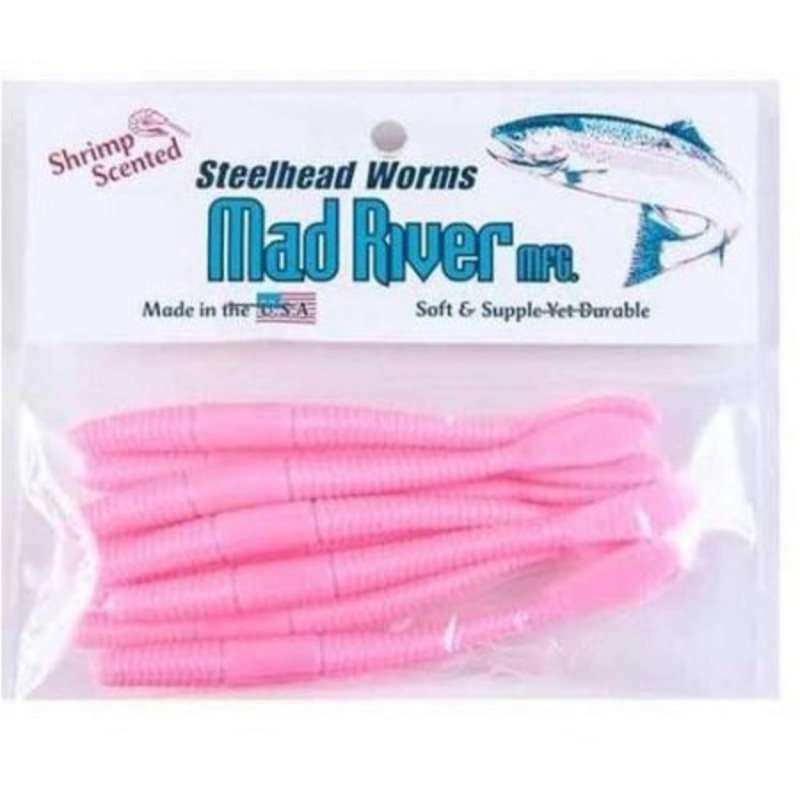 Mad River Steelhead Worms – 3″ – Shrimp Pink