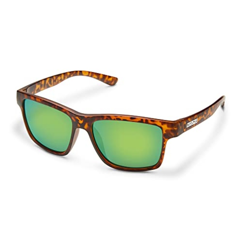 Smith Optics Lifestyle Suncloud 205298 a-Team Sunglasses N9P58K7 – Polarized Green Mirror Unisex Rectangle