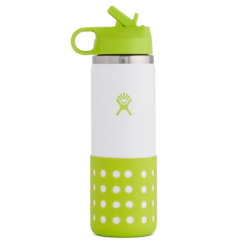 Hydro Flask 20 Oz. Kids’ Wide Mouth Bottle with Straw Lid and Boot Green