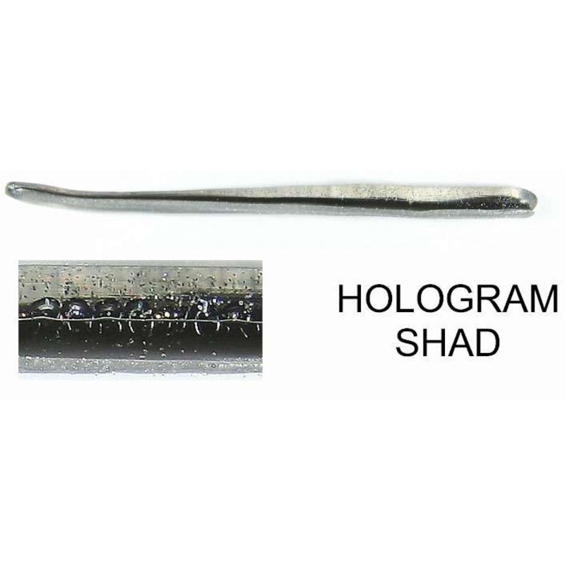 Roboworm Straight Tail – 6 in. – Hologram Shad – SR-M13H