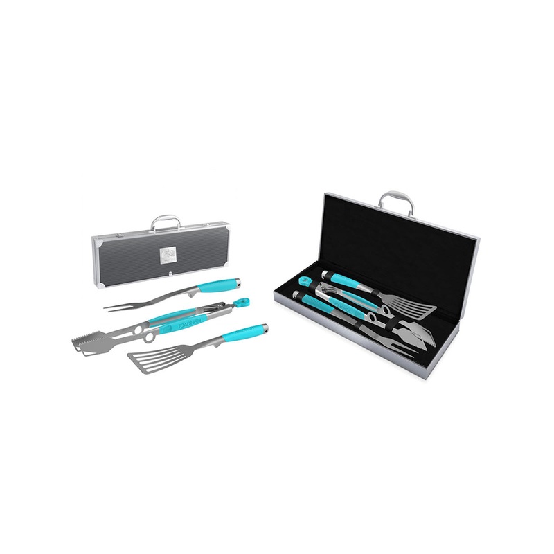 TOADFISH 1092 Ultimate Grill Set + Case – Tongs Spatula & Fork