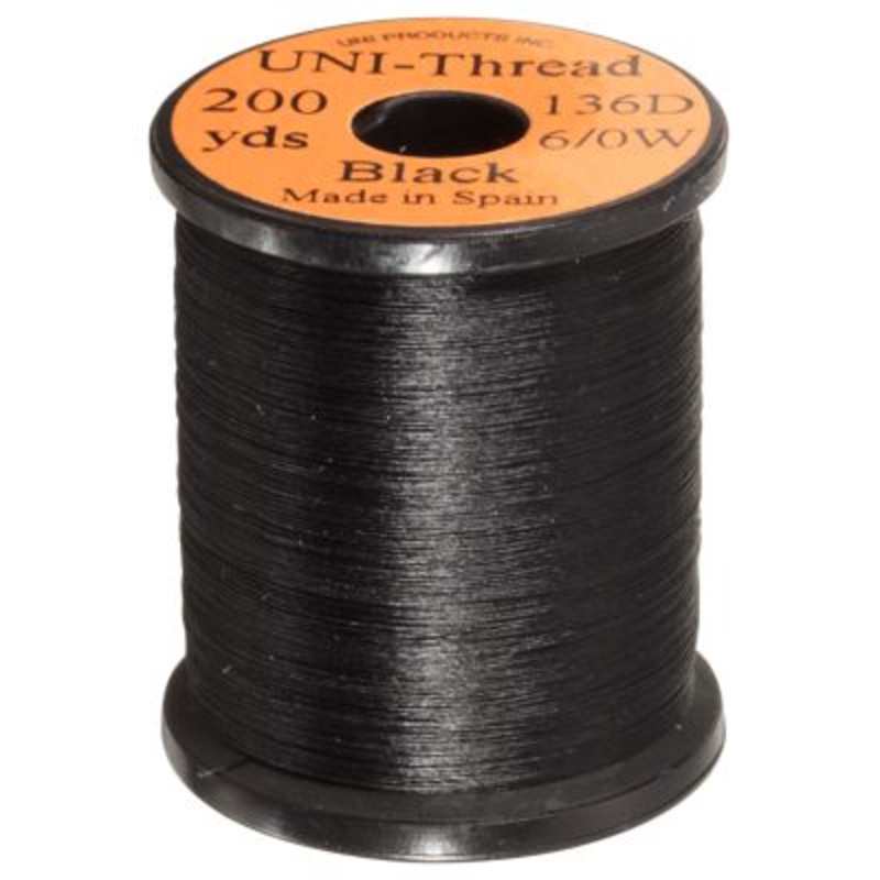 UNI Products 6/0 UNI-Thread – Black – 200 Yards
