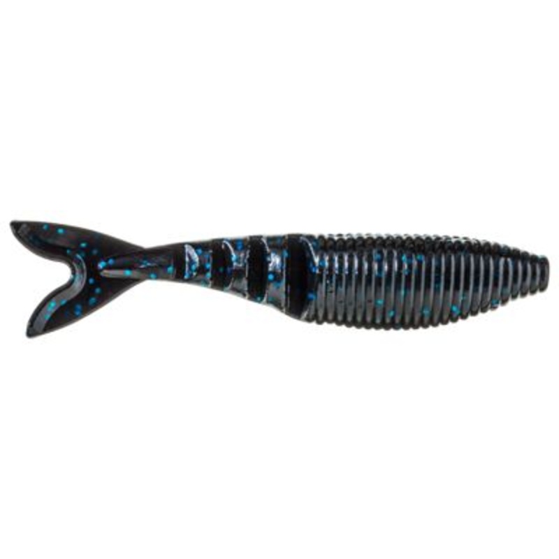 YAM-134-06-02 4 in. Zako Black Fishing Lure with Large Blue Flake – Pack of 6