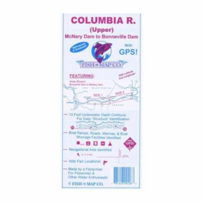 Fish-n-Map: Columbia River  Upper: McNary Dam to Bonneville Dam