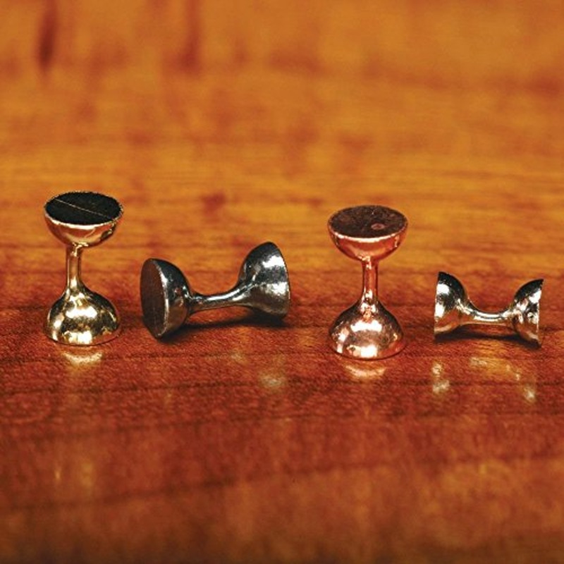 Flat End Tungsten Hour Glass Eyes – Large / Black Nickel