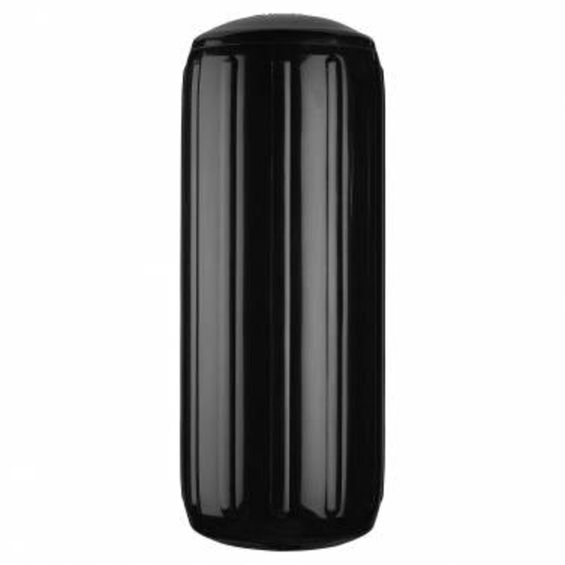 Polyform HTM-2 Black Marine Ribbed Fender 8.5″ Diam x 20.5″