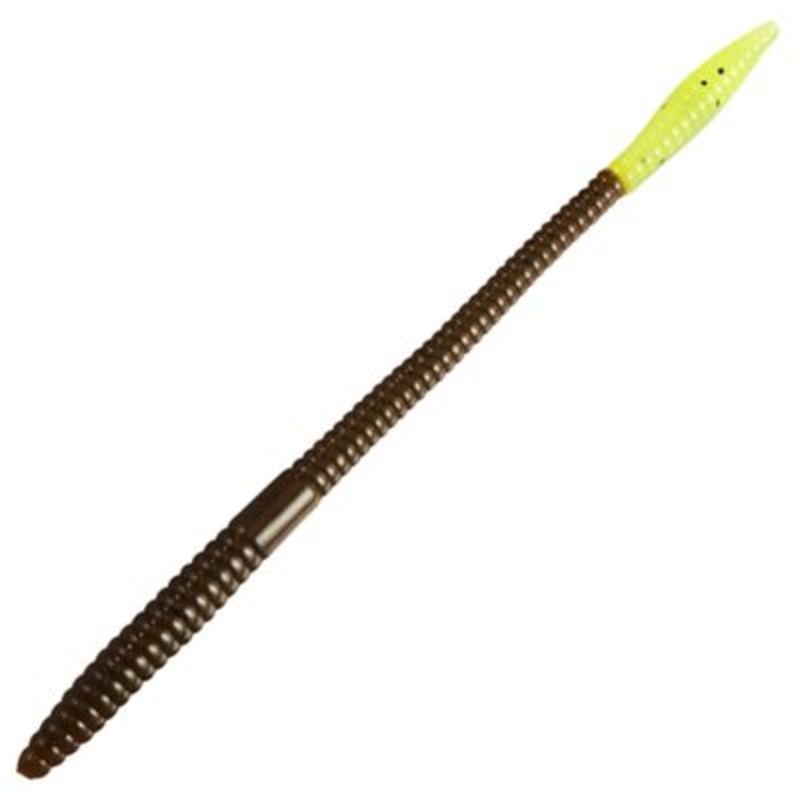 Zoom Trick Worm Soft Bait Green Pumpkin/Chart