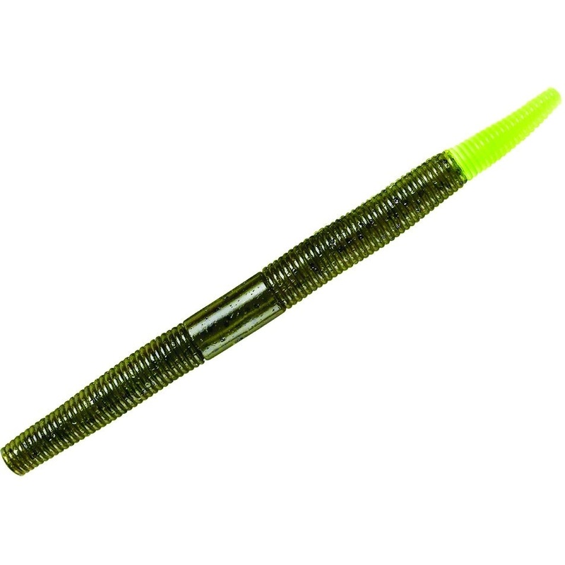 YUM Baits 5″ Dinger Chartreuse Green Pumpkin Fishing Lure
