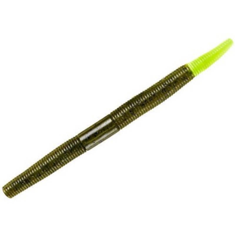 YUM Baits 5″ Dinger Chartreuse Pumpkin Carolina Fishing Lure