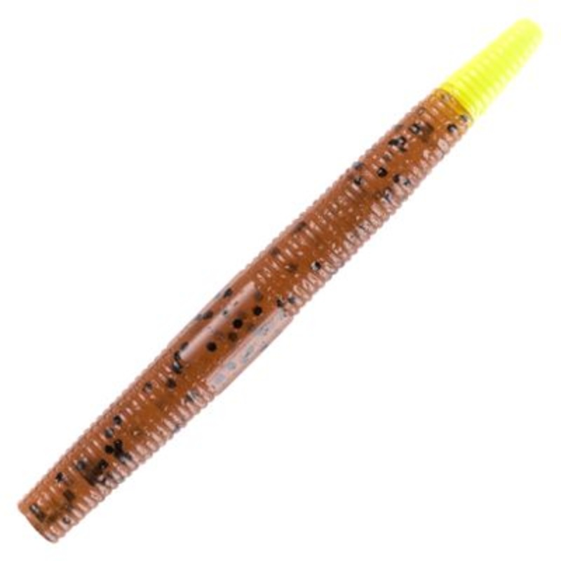 Yum Dinger – 3in – Carolina Pumpkin/Chartreuse Tip