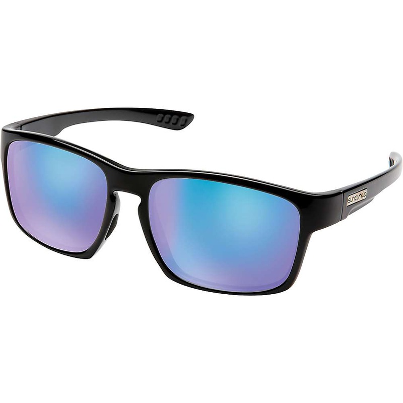 Suncloud Fairfield Polarized Sunglasses – One Size – Black / Polarized Blue Mirror
