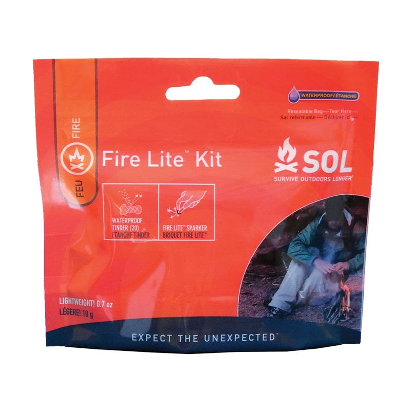 Survive Outdoors Longer Fire Lite Kit  Tinder (20-Count) and Striker