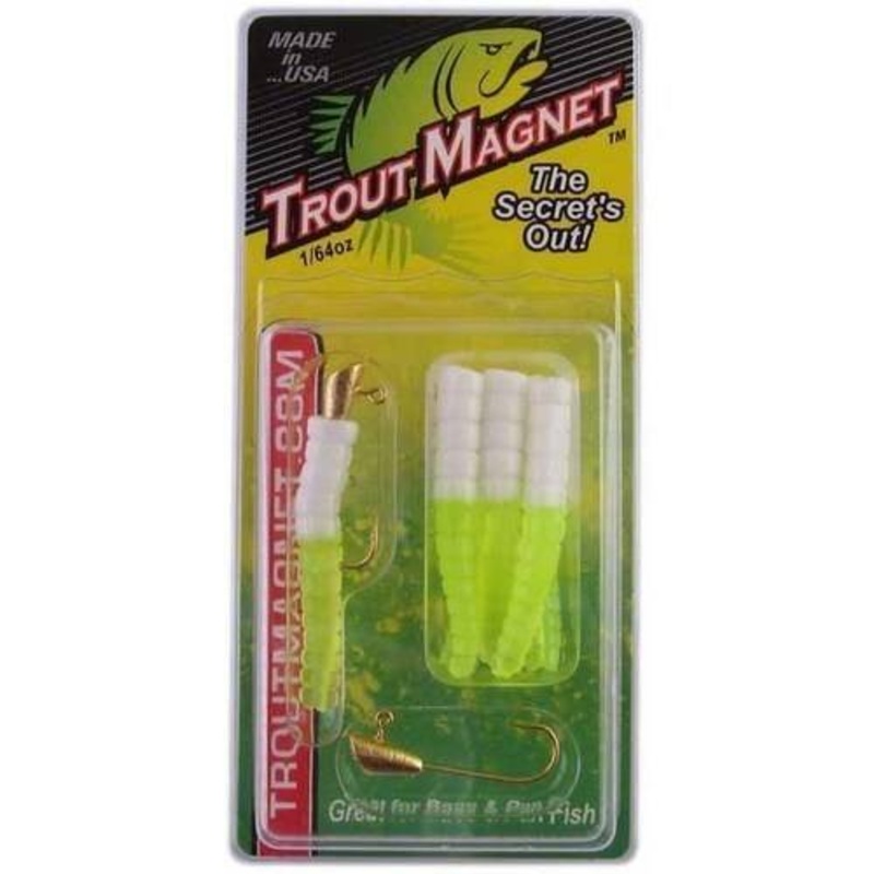 Leland Trout Magnet Replacement Jig Heads – 9 Piece Pack White/Chart