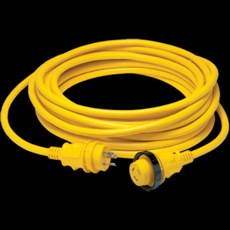 30 Amp PowerCord PLUS Cordset W/Power-on LED – Yellow 50ft