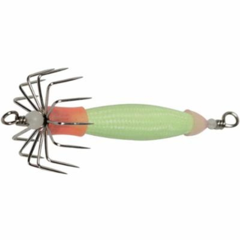 Beau Mac Squid Jig – 3/5 Oz. – Green Glow