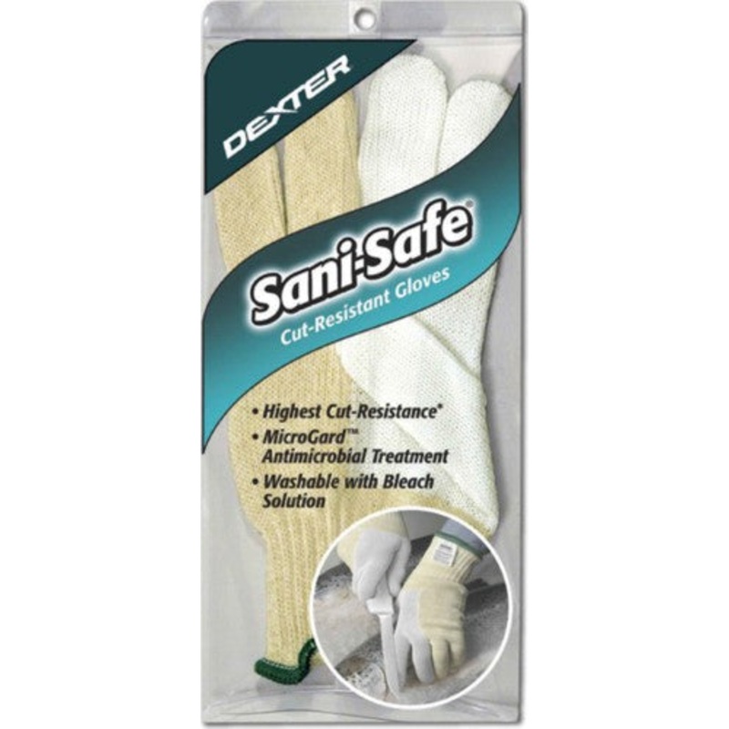 Dexter Russell SSG1-M SANI-SAFE Medium Cut Resistant Glove – Blended Material Yellow/White