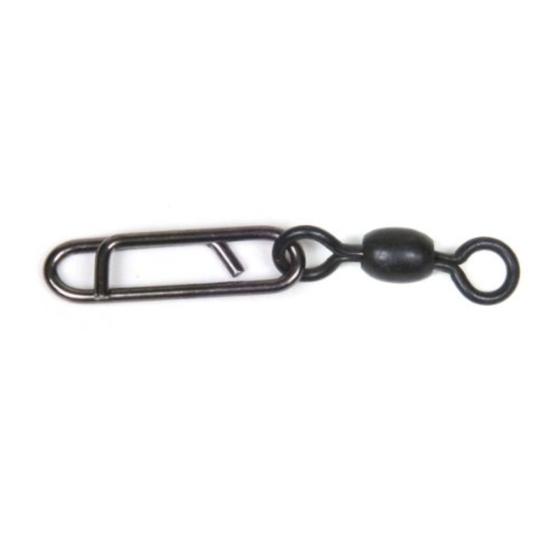 Stainless Fast Snap with Krok Swivel Black Large Sz5 70 5PK