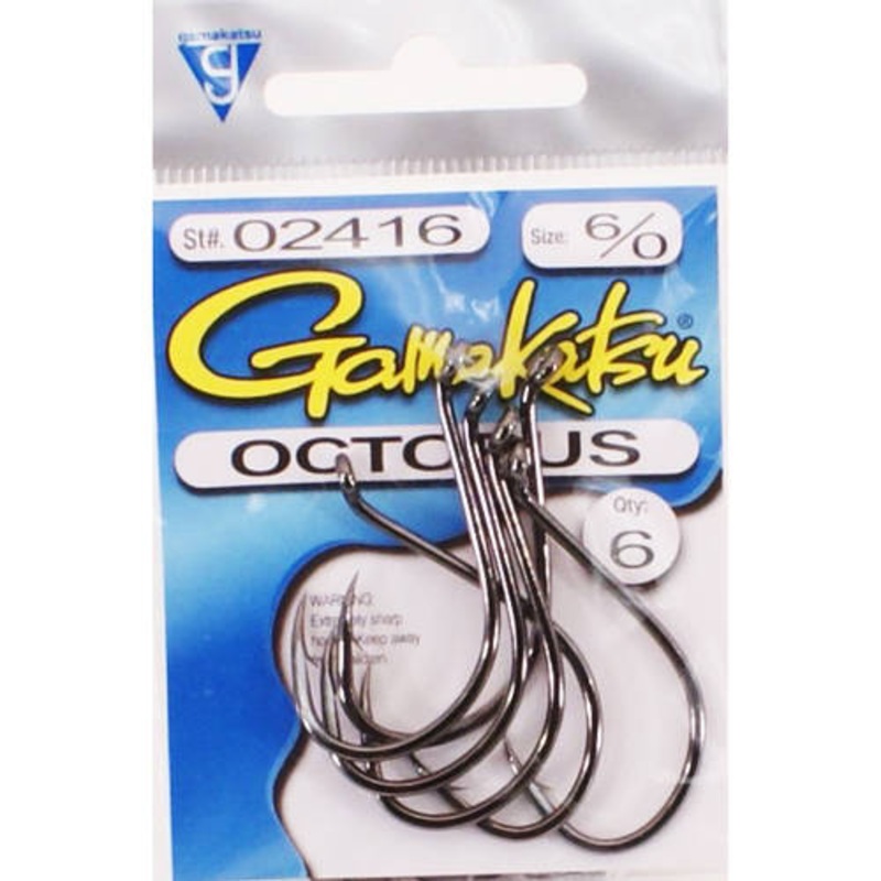 Gamakatsu Octopus Hook – Ns Black – 6/0 – 6pk