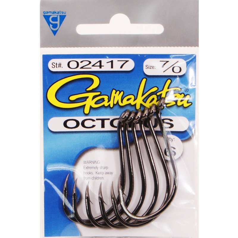 Gamakatsu Octopus Hook – Ns Black – 7/0 – 6pk