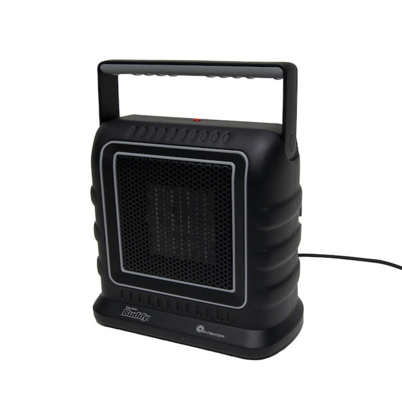 Mr. Heater 1500-Watt 10.8 in. Portable Ceramic Electric Buddy Heater Black and Gray