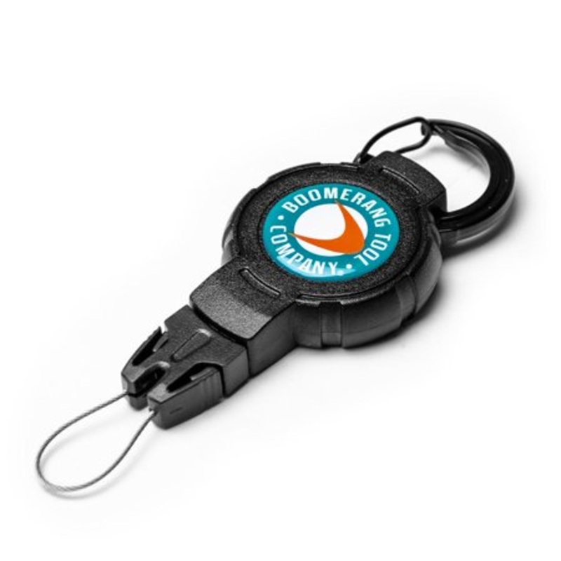 T-Reign Fishing Retractable Gear Tether 0TR2-209 – Medium 36″Extention Black Carabiner