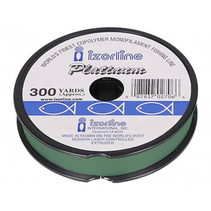 Izorline Platinum Monofilament Line 300-Yard Spool – Green – 10 Lb.