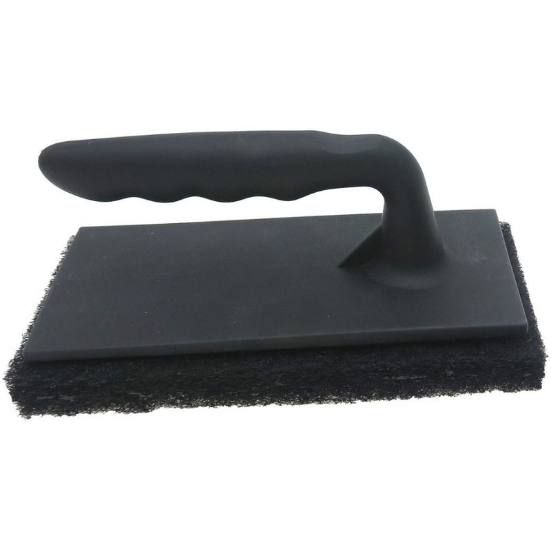 MR. BAR-B-Q Oversized Grill Scrub Brush with Extra Pad Cooking Accessory Black