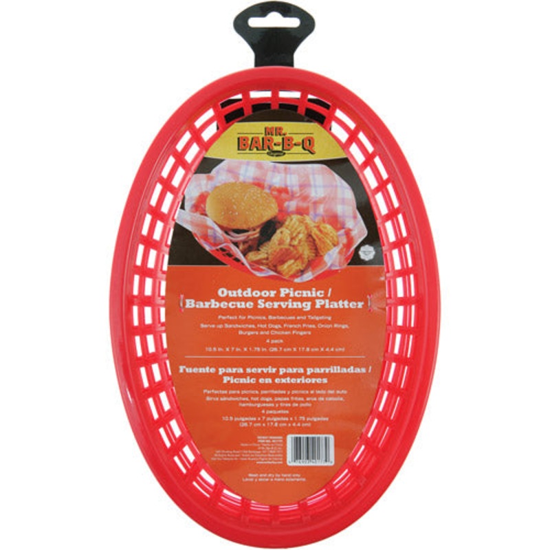 Mr. Bar-B-Q  Serving Utensils  – Outdoor Picnic& BBQ Serving Platter  Set of Four