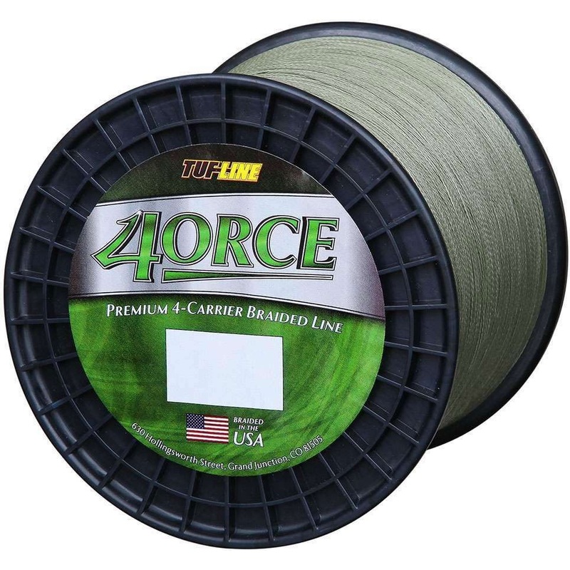 TUF-LINE 4ORCE Braid – Green – 2500 Yd. (6 Lb. – 30 Lb.) 20 Lb.