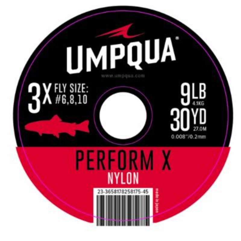 Umpqua Perform X Nylon Trout Tippet – Clear 30yds – 1X
