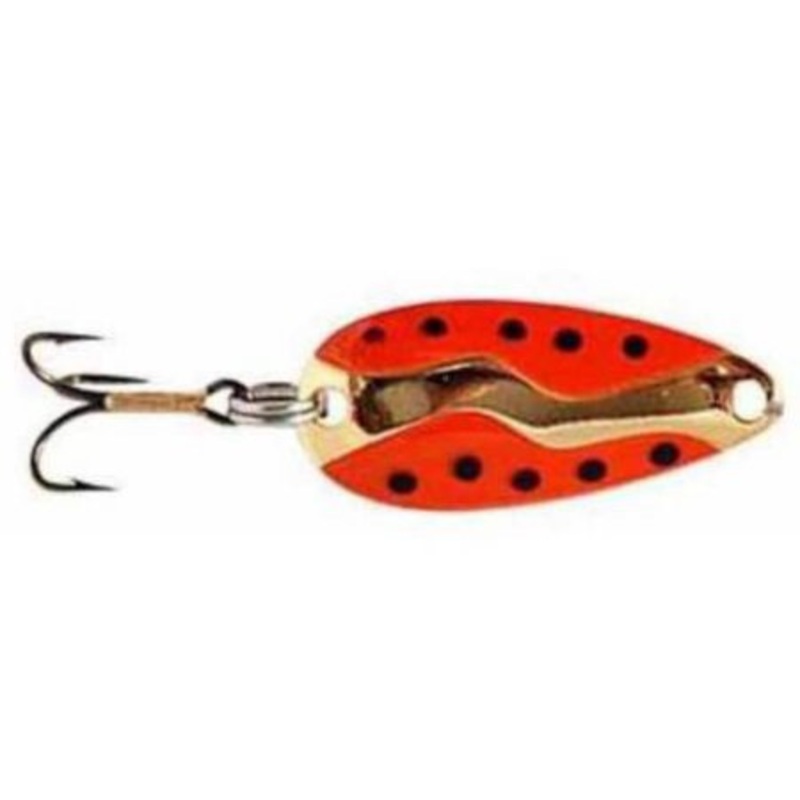 Acme Kamlooper Spoon – Orange / Black Dot / Gold