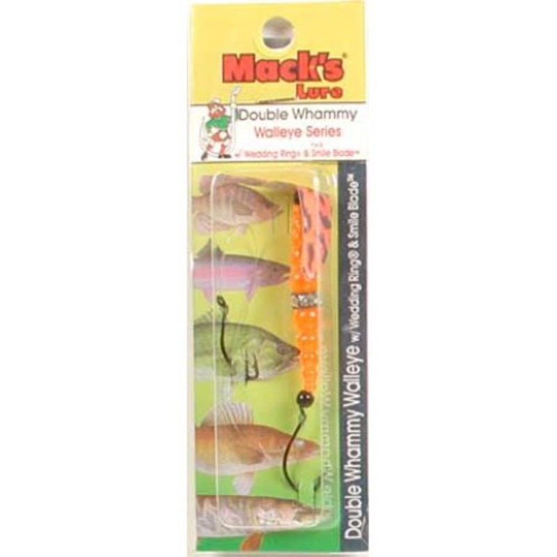 Mack’s Double Whammy Walleye Rig – 1.5″ – Orange Black Tiger