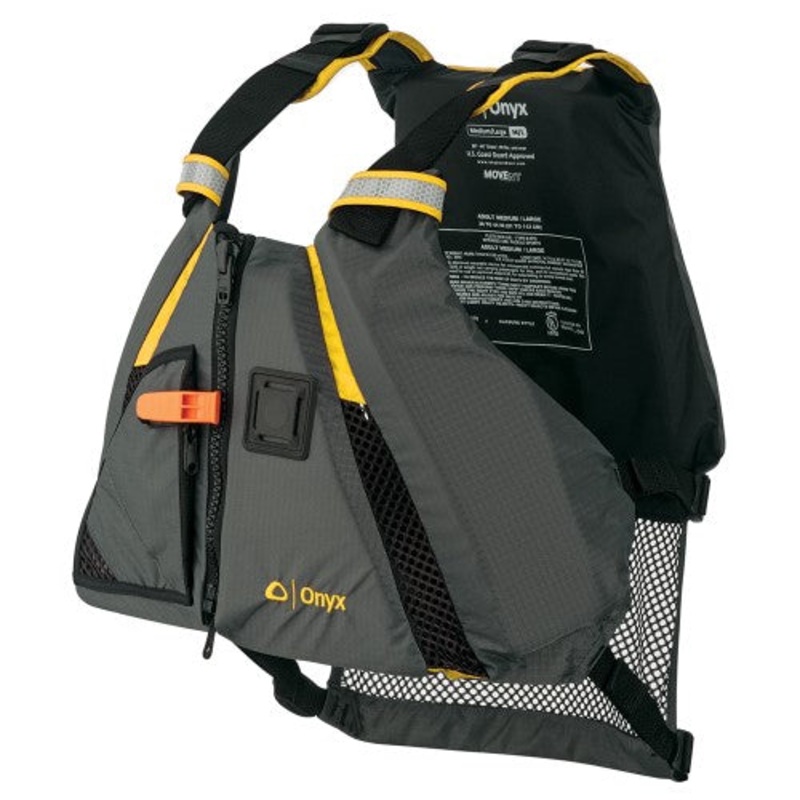 122200-300-020-18 Movevent Dynamic Paddle Sports Vest Yellow & Grey – Extra Small & Small