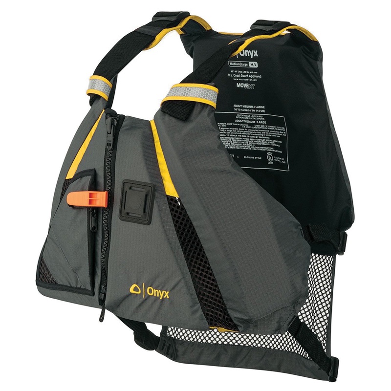 122200-300-040-18 Movement Dynamic Paddle Sports Vest Yellow & Grey – Medium & Large