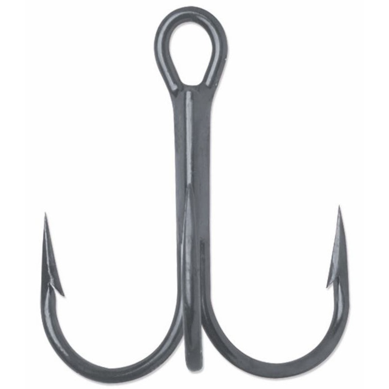 VMC Round Bend Treble Hooks – Black Nickel – 5