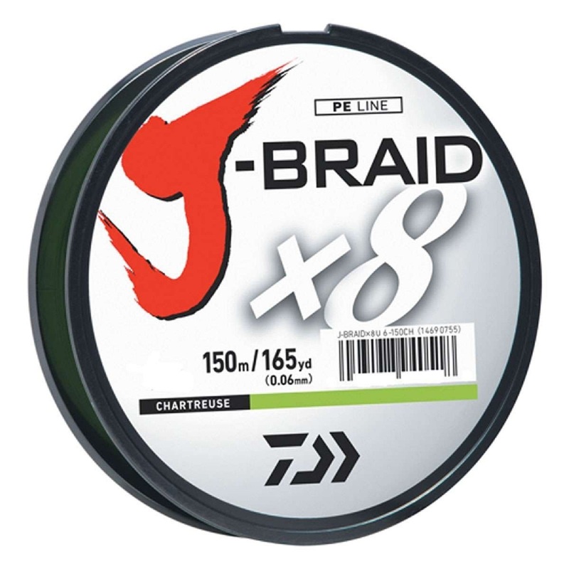 Daiwa J-Braid Chartreuse Filler Spool – 150M 15