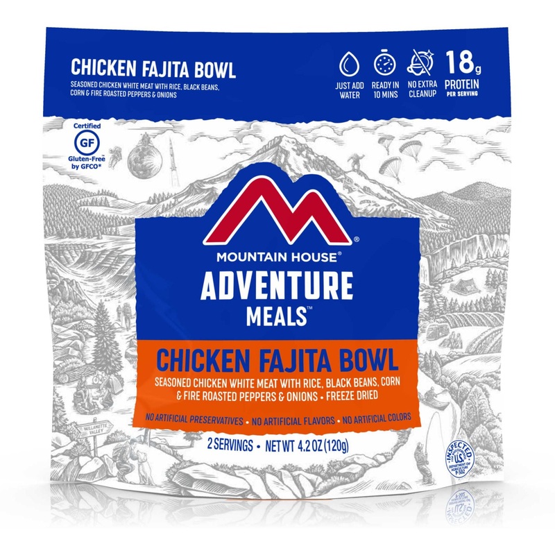 Mountain House Chicken Fajita Bowl Gluten Free Freeze Dried Food 2 Serving SKU – 730804