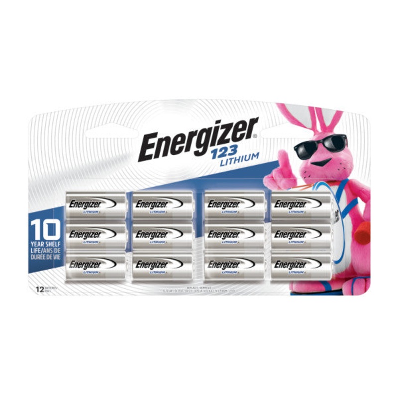 Energizer 123 Lithium Batteries (12-Pack) 3V Photo Batteries