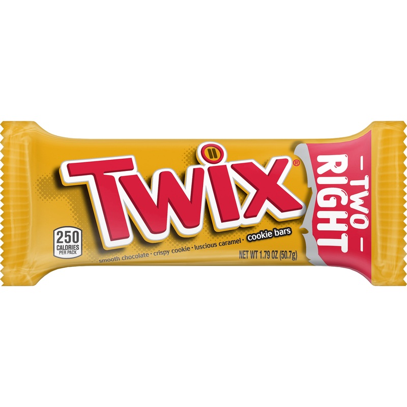 Twix Caramel Full Size Caramel Cookie Chocolate Candy Bar – 1.79oz