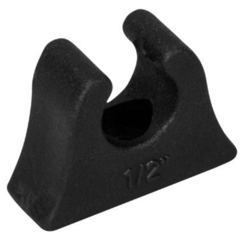 491341 0.5 in. Rubber Pole Clip Black for 3-491341-1
