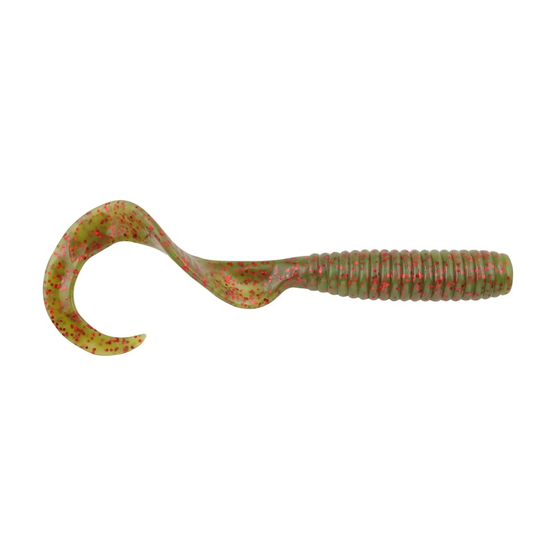 Berkley Gulp! Saltwater Grub – 8 in. – Motor Oil Red Fleck