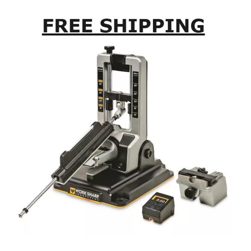 Professional Precision Adjust Knife Sharpener Metal V-Block Clamp Ceramic Rod